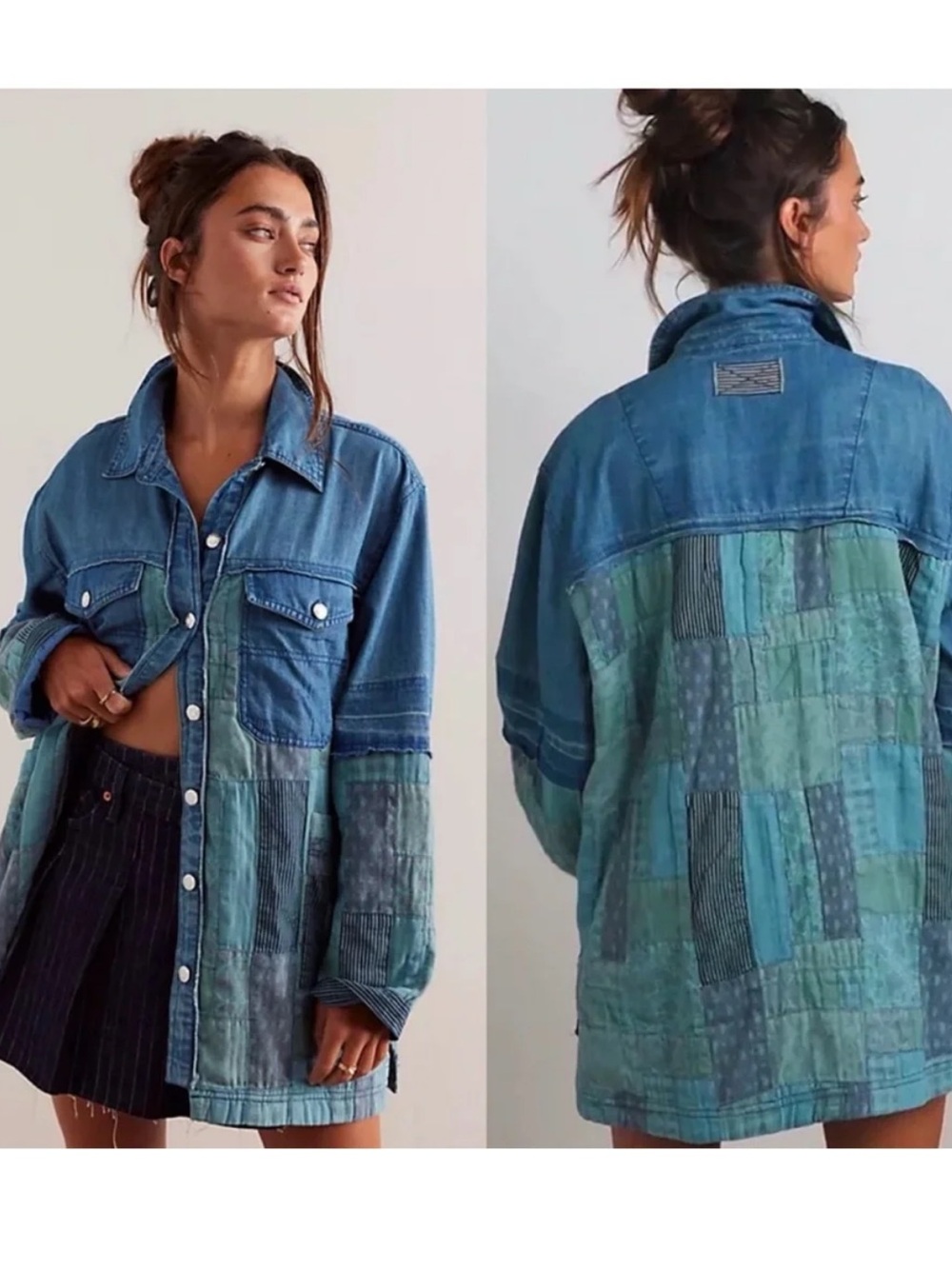 NWOT FREE PEOPLE We The Free Heritage Quilted Shirt SZ: S